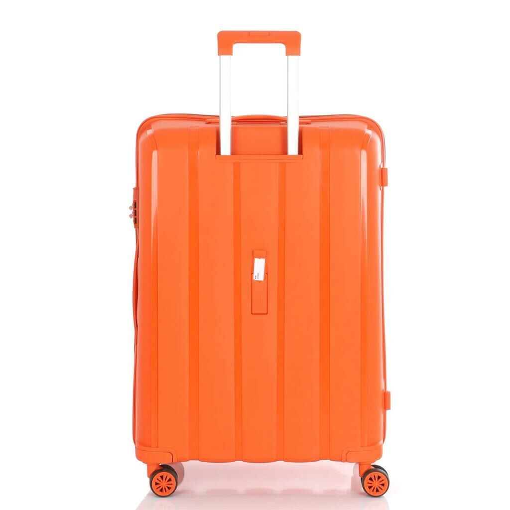 MÇS Bavul Orta ve Kabin 2li Set Kırılmaz Silikon Valiz V305 Orange