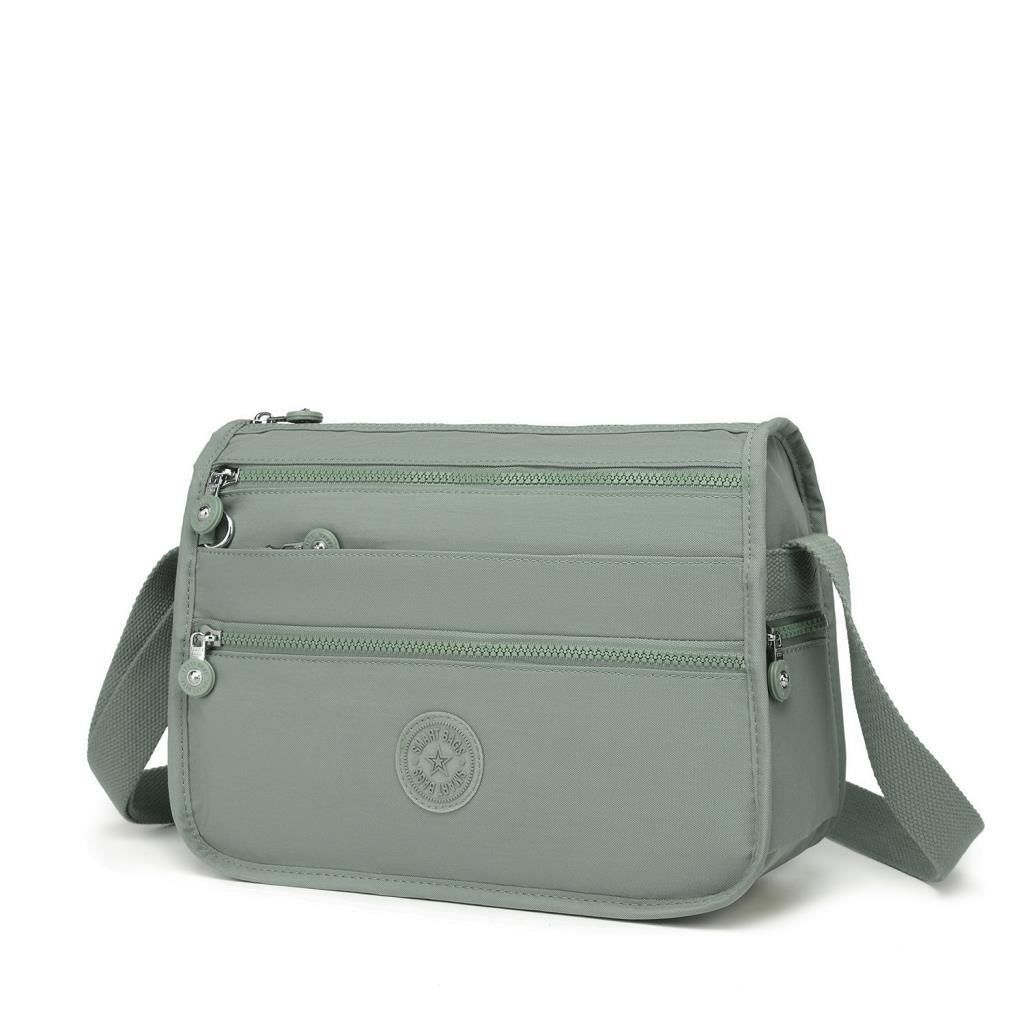 1128 Krinkıl Kumaş Bayan Postacı Omuz Çantası Smart Bags Yeşil