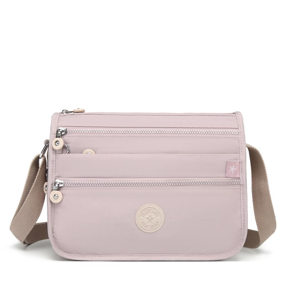 1128 Krinkıl Kumaş Bayan Postacı Omuz Çantası Smart Bags Kum