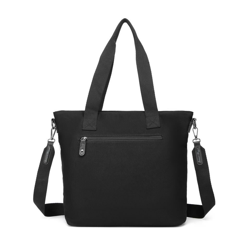 Smart Bags Exclusive Kanvas Kumaş Kadın Omuz Çantası 1308 01 Siyah
