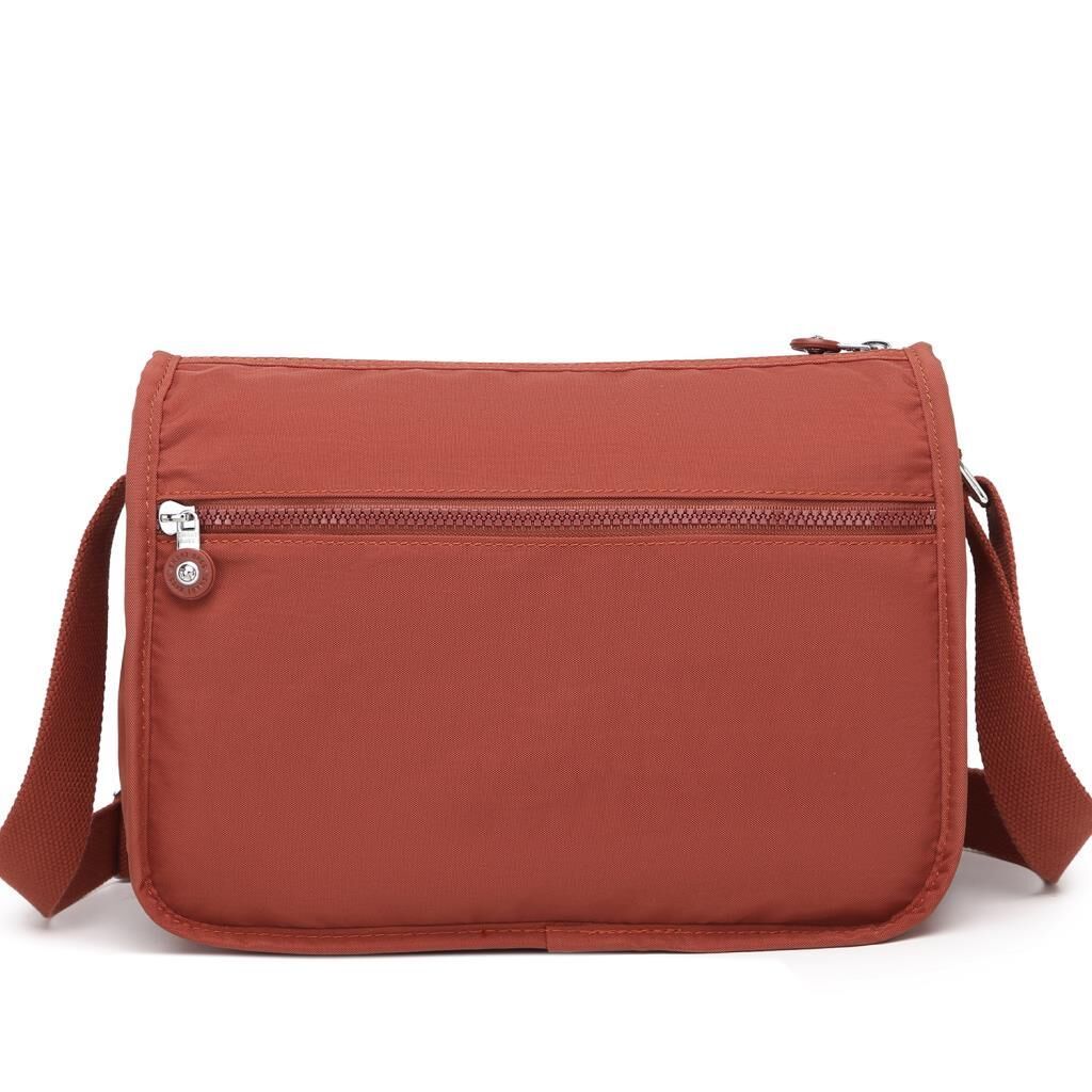 1128 Krinkıl Kumaş Bayan Postacı Omuz Çantası Smart Bags Kiremit