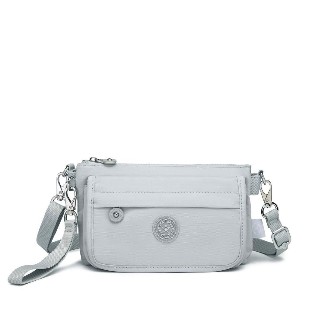 Minik Boy Krinkıl Kumaş Kadın Postacı Çantası Smart Bags 1191 11 A.Gri
