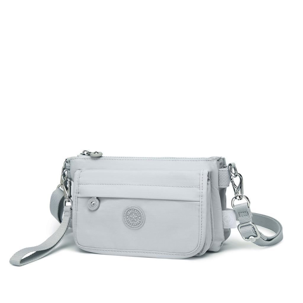 Minik Boy Krinkıl Kumaş Kadın Postacı Çantası Smart Bags 1191 11 A.Gri
