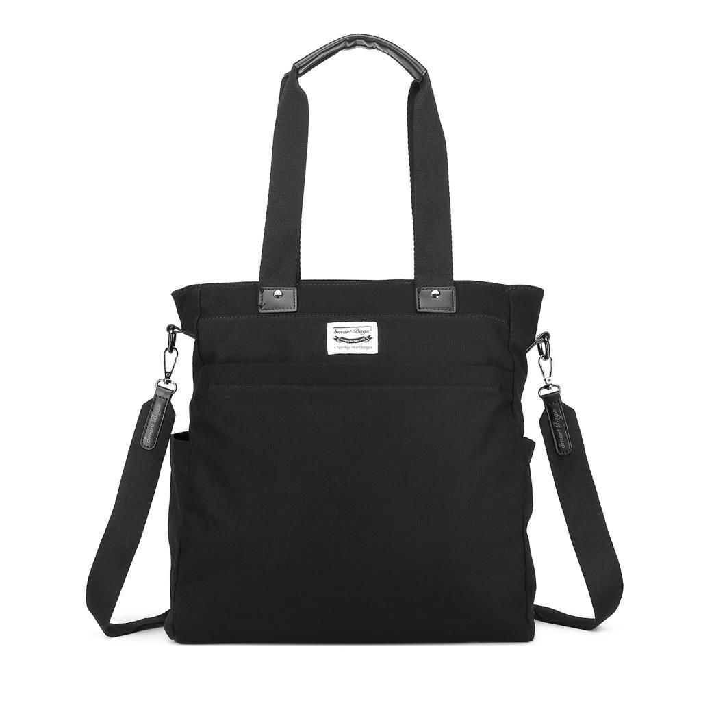Smart Bags Exclusive Kanvas Kumaş Kadın Omuz Çantası 1309 01 Siyah