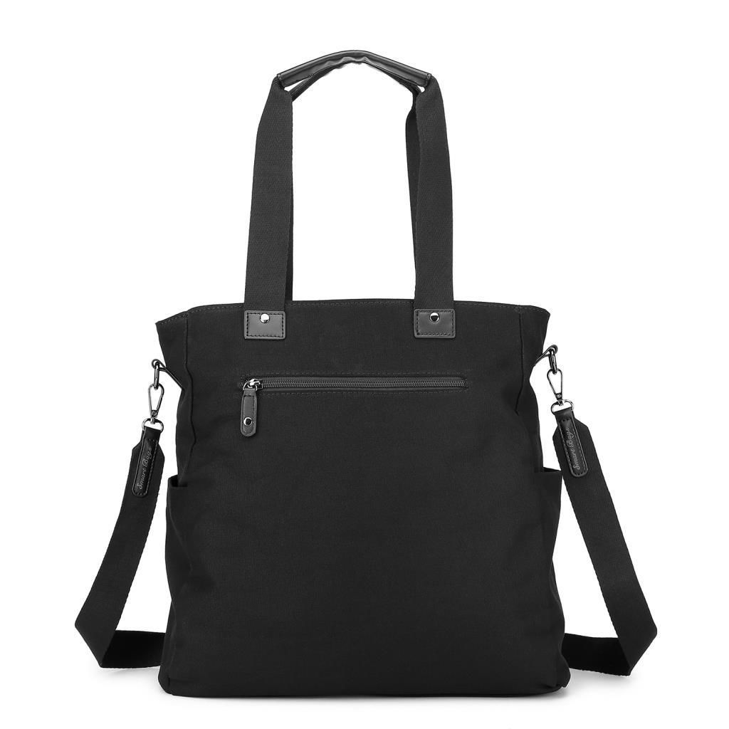 Smart Bags Exclusive Kanvas Kumaş Kadın Omuz Çantası 1309 01 Siyah
