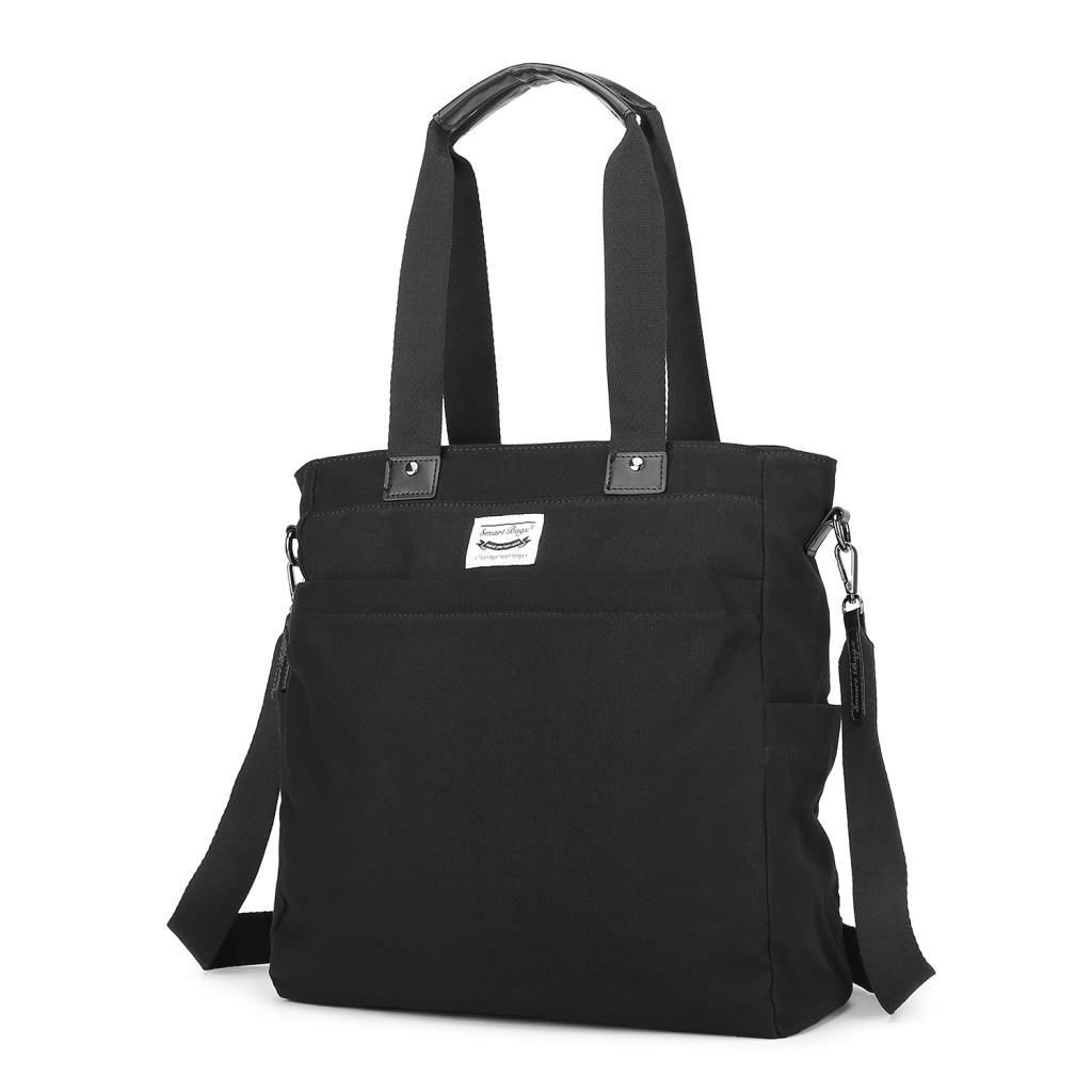 Smart Bags Exclusive Kanvas Kumaş Kadın Omuz Çantası 1309 01 Siyah