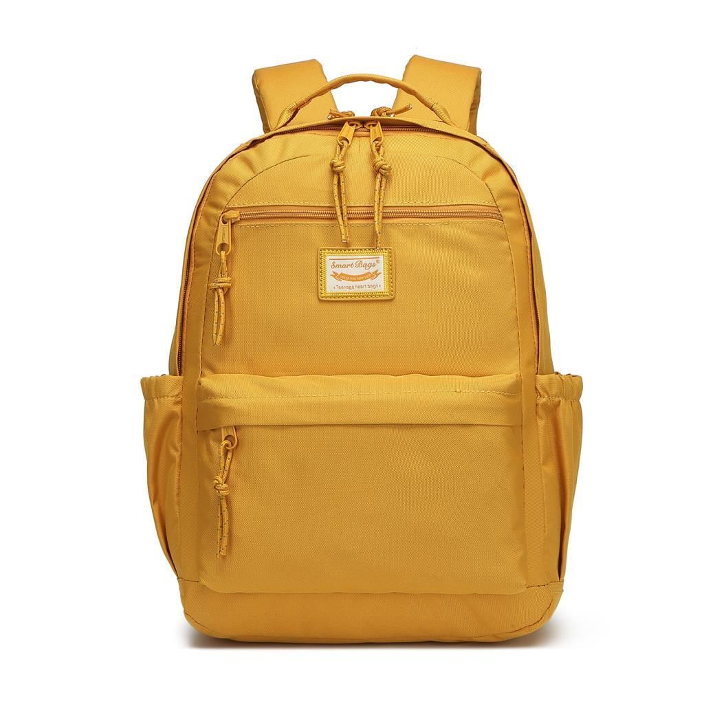 Smart Bags Sırt Çantası Okul Boyu Laptop Gözlü 3198 Hardal