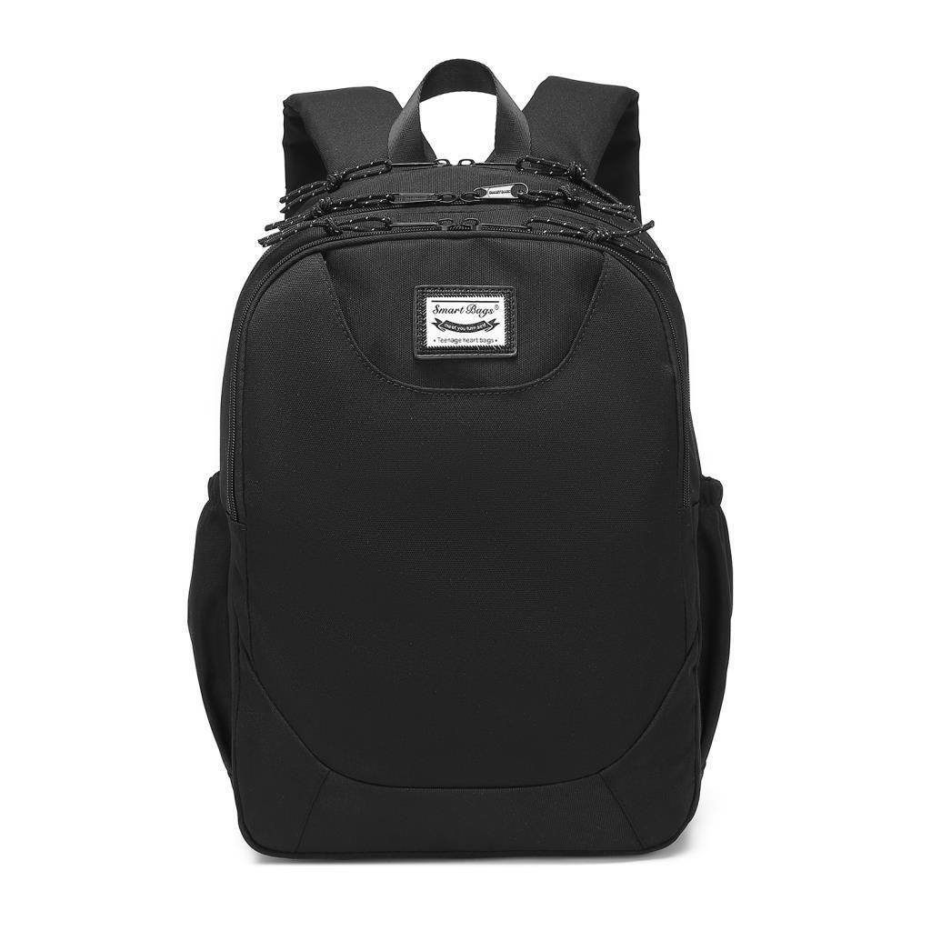 Smart Bags Sırt Çantası Okul Boyu Laptop Gözlü 3199 01 Siyah