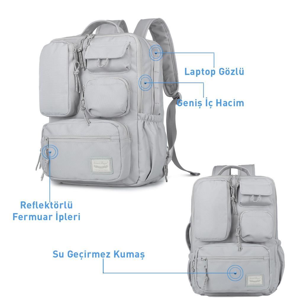 Smart Bags Sırt Çantası Okul Boyu Kalem Kutusu Hediyeli 3210 Lacivert