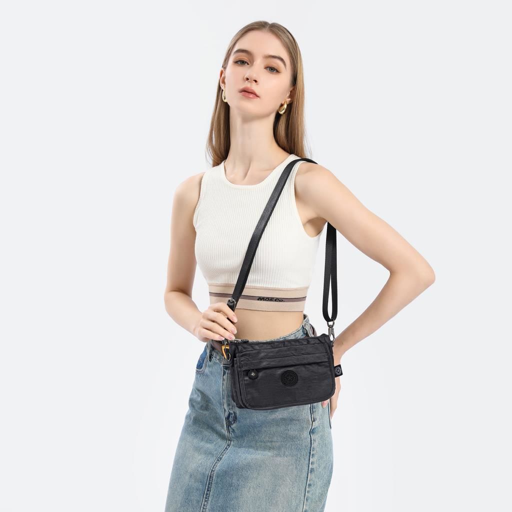 Minik Boy Krinkıl Kumaş Kadın Postacı Çantası Smart Bags 1191 Selva
