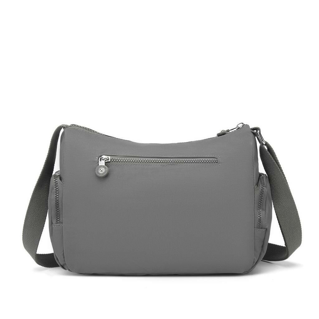 1115 Krinkıl Kumaş Bayan Omuz Çantası Smart Bags Koyu Gri