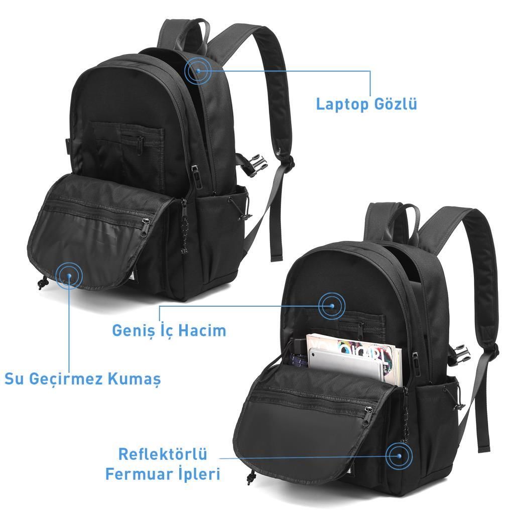 Smart Bags Sırt Çantası Okul Boyu Kalem Kutusu Hediyeli 3156 Yeşil