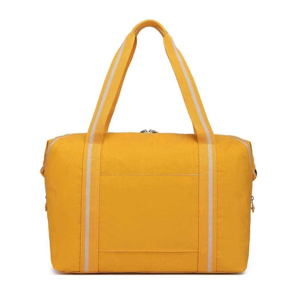 Smart Bags Dev Boy Kadın Çantası Krinkıl Kumaş 3082 Hardal