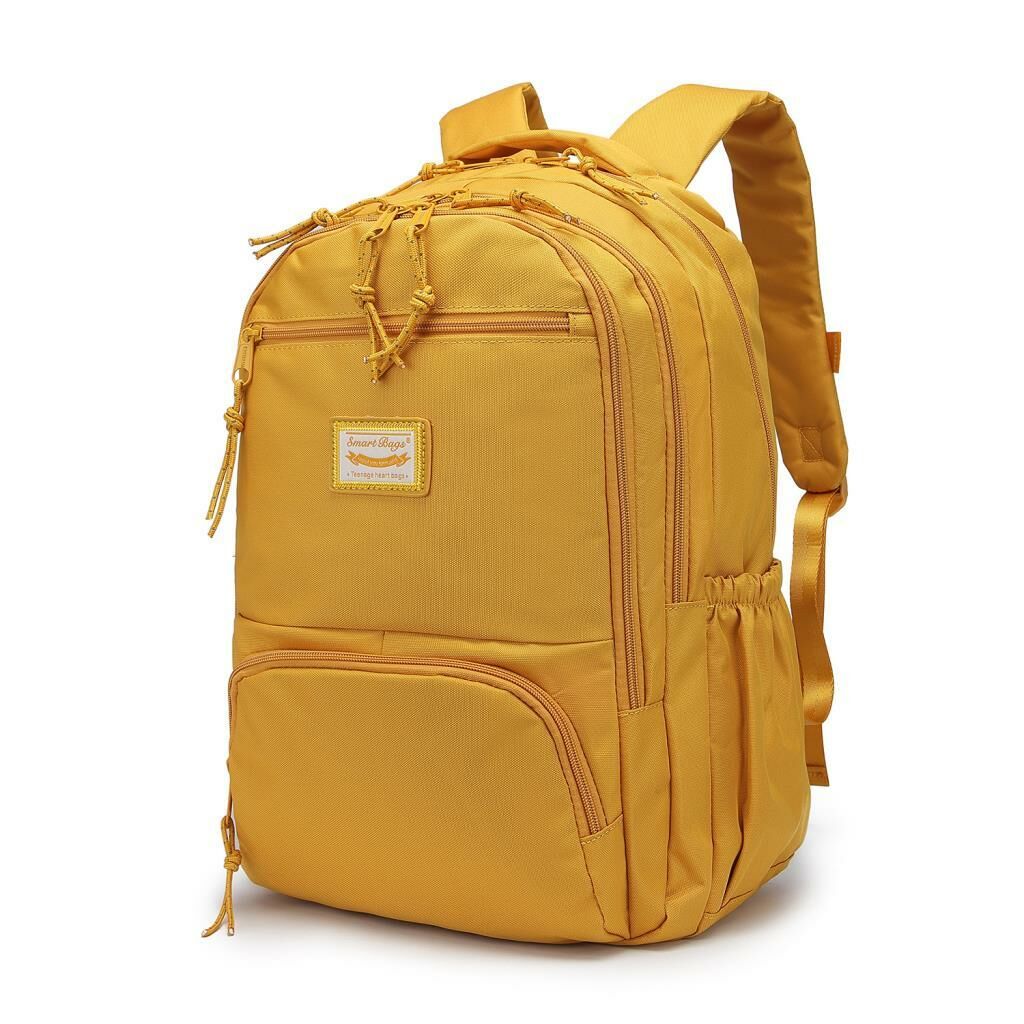 Smart Bags Sırt Çantası Okul Boyu Laptop Gözlü 3196 Hardal