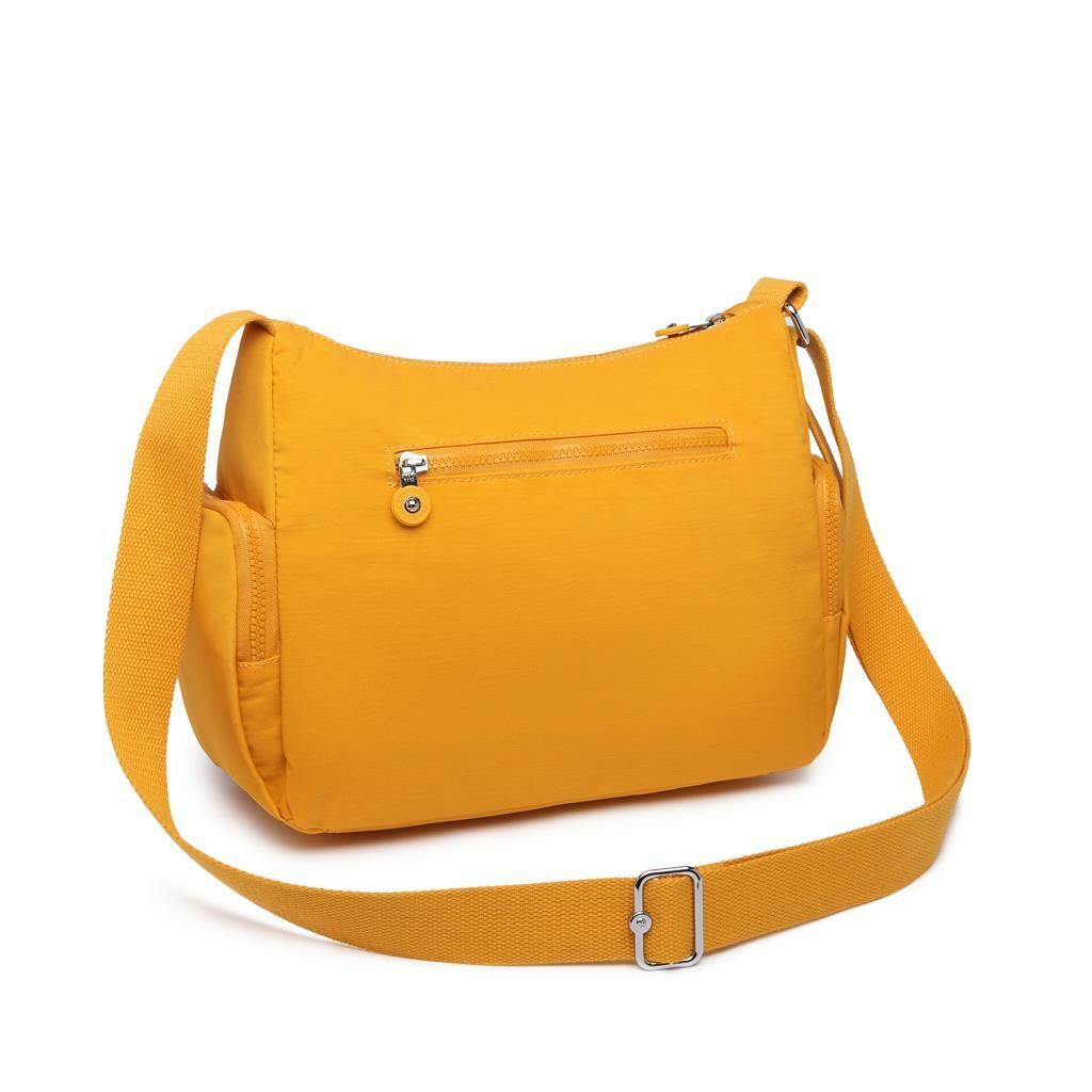 1115 Krinkıl Kumaş Bayan Omuz Çantası Smart Bags Hardal