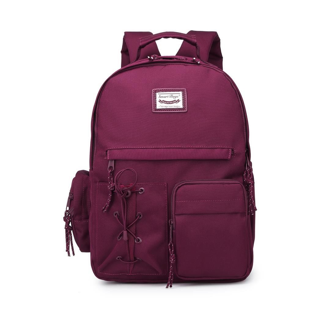 Smart Bags Sırt Çantası Okul Boyu Laptop Gözlü 3205 Bordo