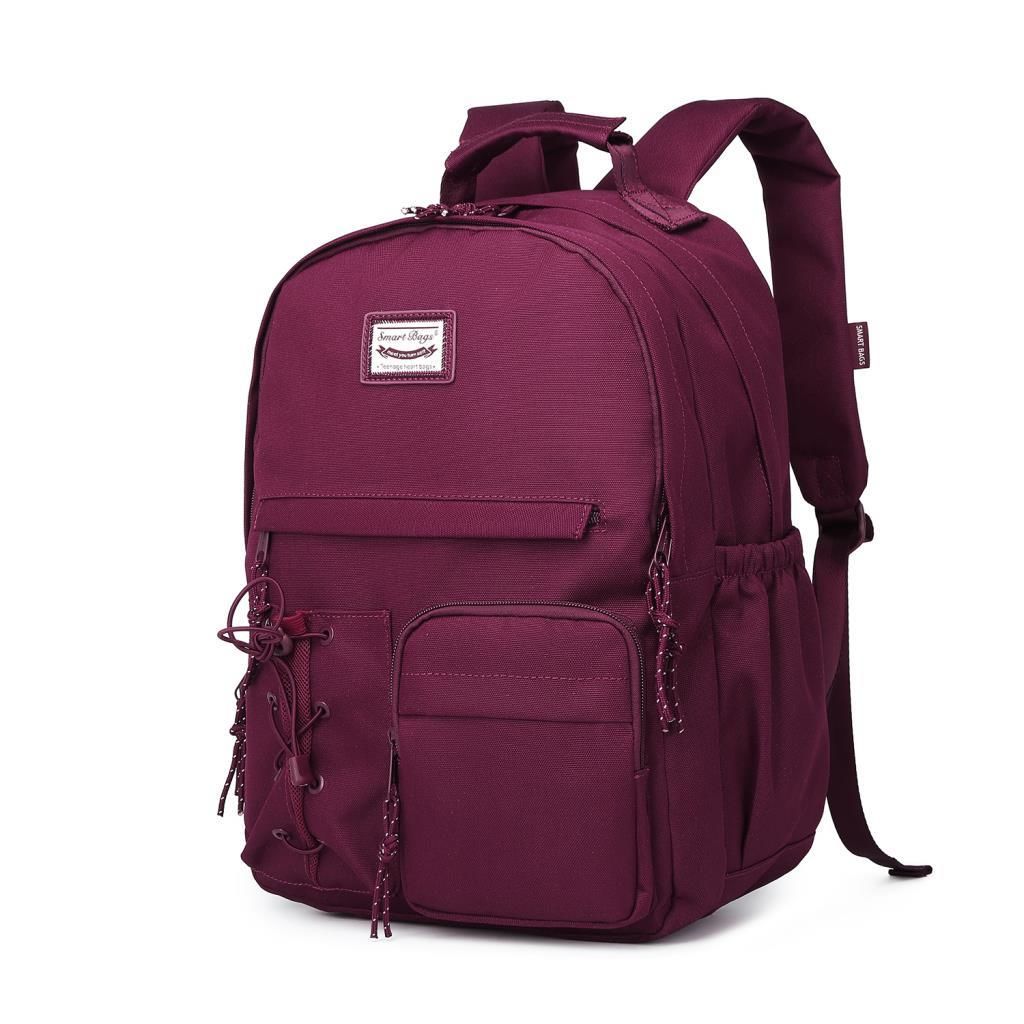 Smart Bags Sırt Çantası Okul Boyu Laptop Gözlü 3205 Bordo