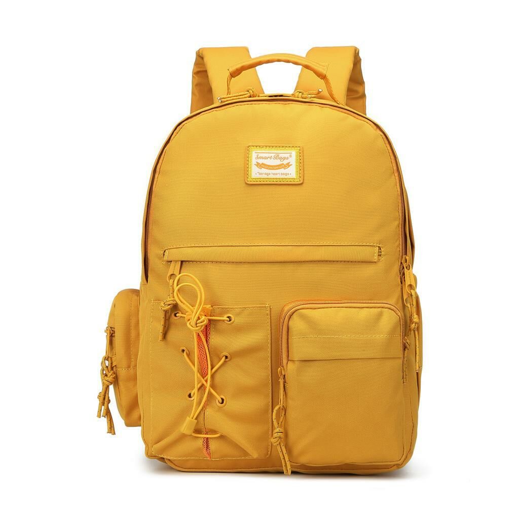Smart Bags Sırt Çantası Okul Boyu Laptop Gözlü 3205 Hardal