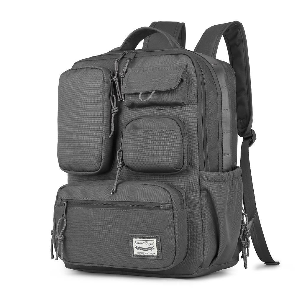 Smart Bags Sırt Çantası Okul Boyu Laptop Gözlü 3210 Koyu Gri