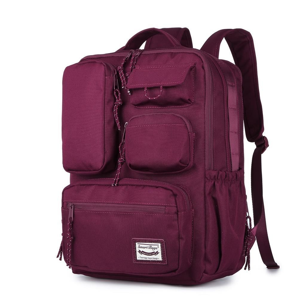 Smart Bags Sırt Çantası Okul Boyu Laptop Gözlü 3210 Bordo