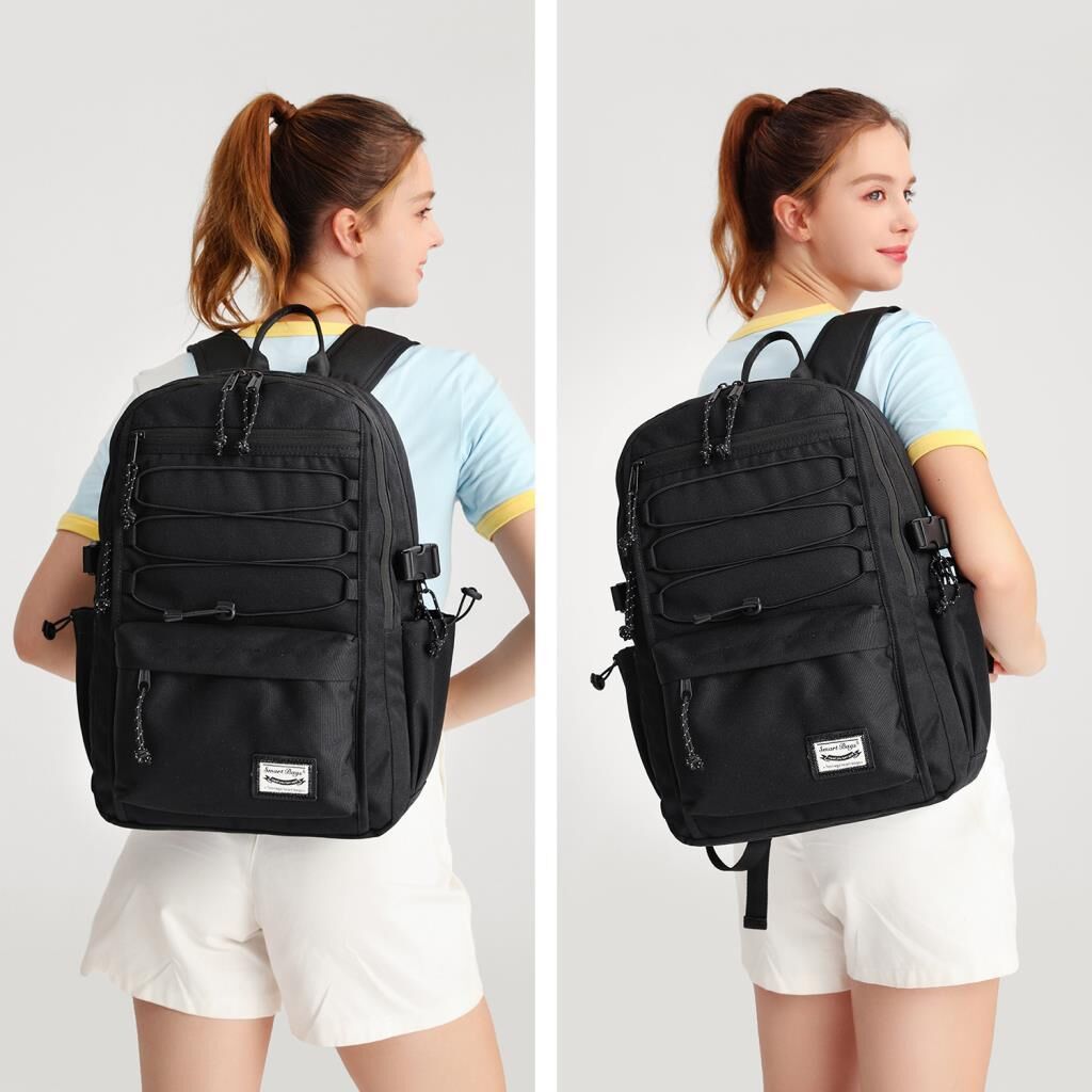 Smart Bags Sırt Çantası Okul Boyu Laptop Gözlü 3156 Hardal