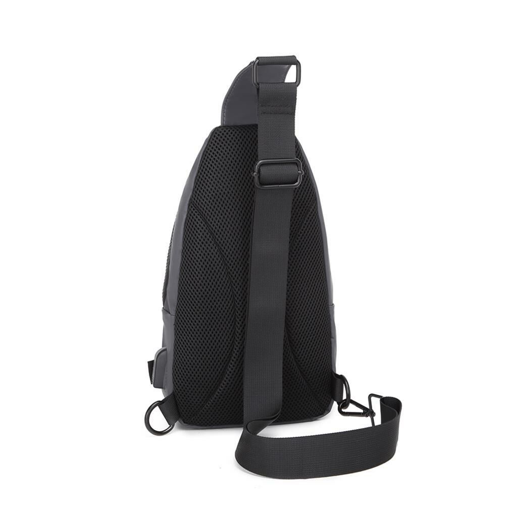 Gumi Kumaş Smart Bags Uniseks Bodybag Omuz Çantası 8654 Gri