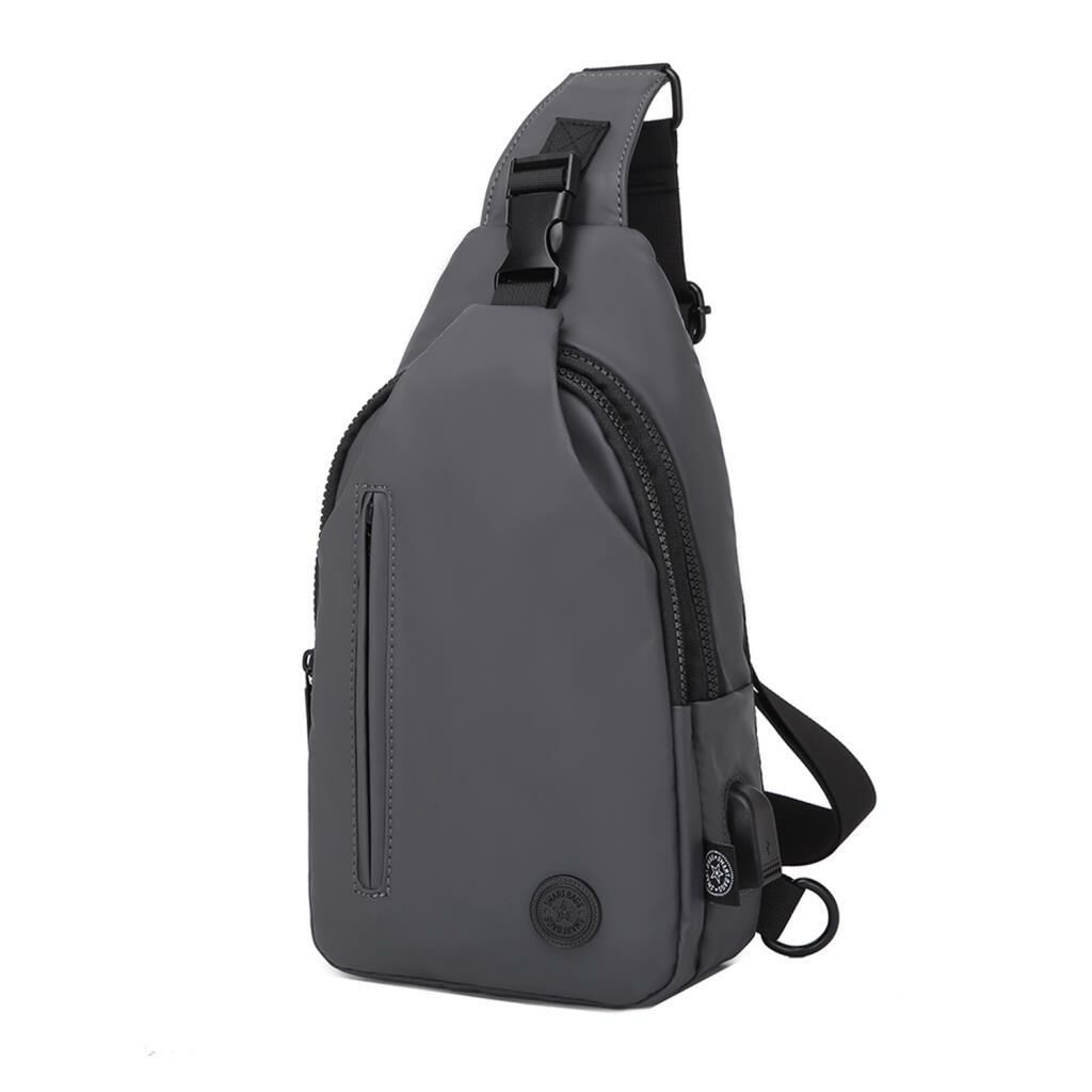 Gumi Kumaş Smart Bags Uniseks Bodybag Omuz Çantası 8654 Gri