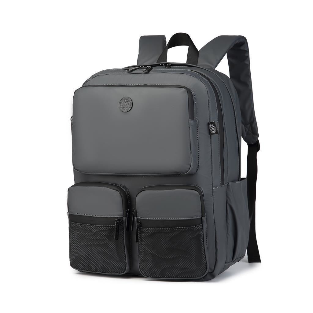 Gumi Kumaş Smart Bags Uniseks Büyük Boy Sırt Çantası 8761 Gri