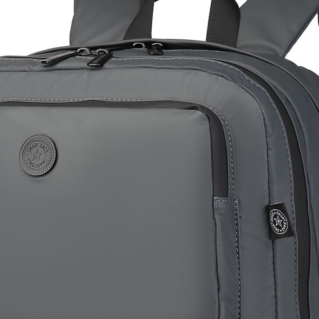 Gumi Kumaş Smart Bags Uniseks Büyük Boy Sırt Çantası 8761 Gri