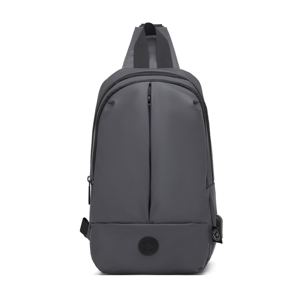 Gumi Kumaş Smart Bags Uniseks Bodybag Omuz Çantası 8655 Gri