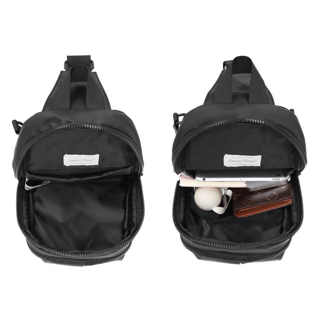 Gumi Kumaş Smart Bags Uniseks Bodybag Omuz Çantası 8655 Gri