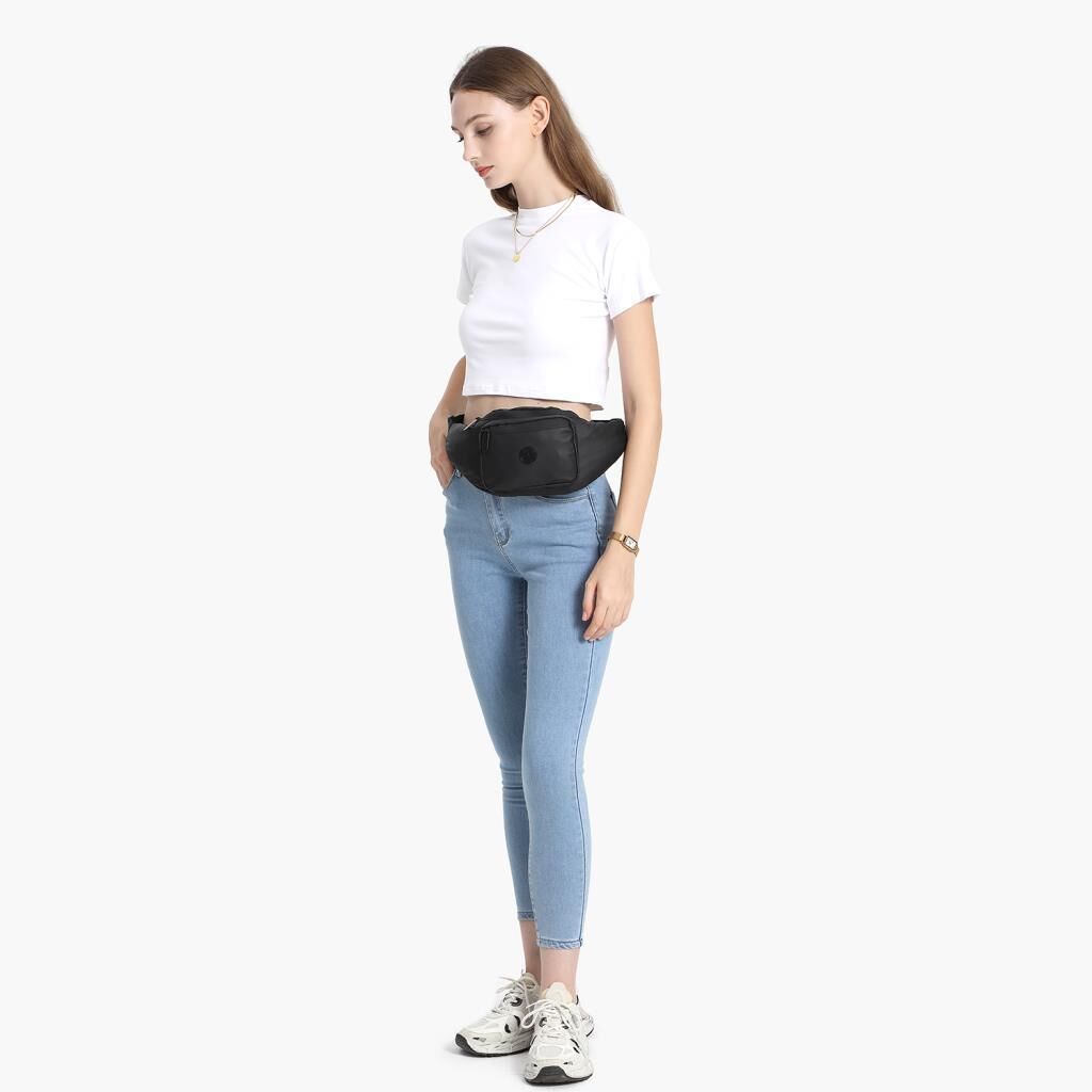 Gumi Kumaş Smart Bags Uniseks Bodybag Bel Çantası 8762 01 Siyah