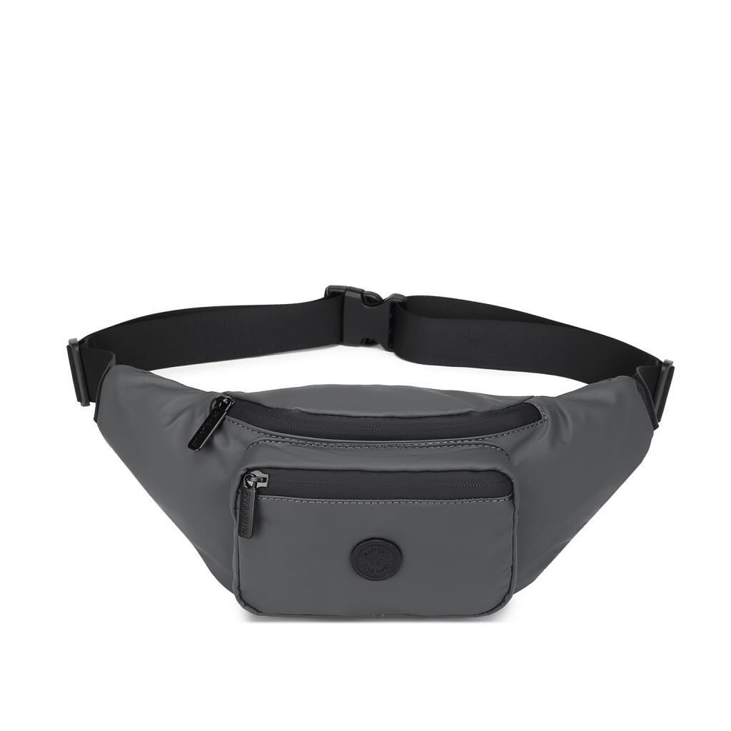 Gumi Kumaş Smart Bags Uniseks Bodybag Bel Çantası 8762 Gri