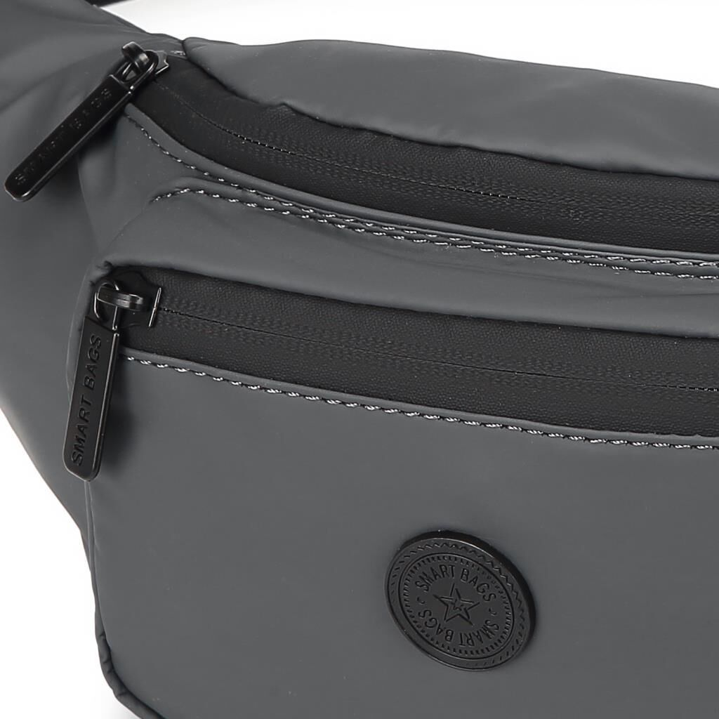 Gumi Kumaş Smart Bags Uniseks Bodybag Bel Çantası 8762 Gri