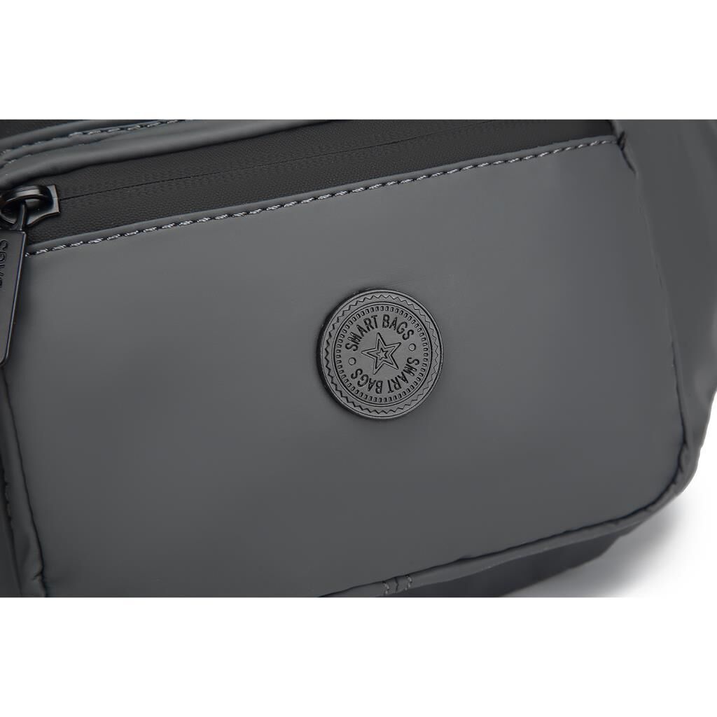 Gumi Kumaş Smart Bags Uniseks Bodybag Bel Çantası 8762 Gri