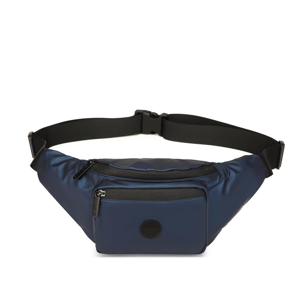 Gumi Kumaş Smart Bags Uniseks Bodybag Bel Çantası 8762 Lacivert