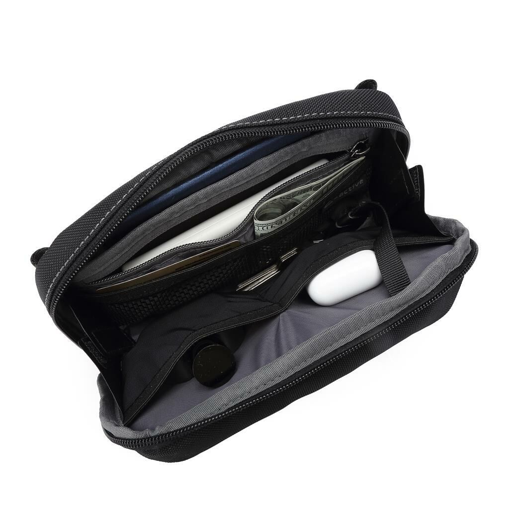 C-Active Erkek Askılı Bodybag Bel Çantası Oxford Kumaş 8739 Siyah