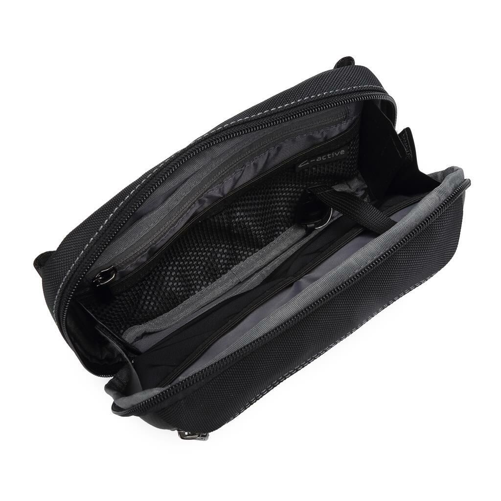 C-Active Erkek Askılı Bodybag Bel Çantası Oxford Kumaş 8739 Siyah