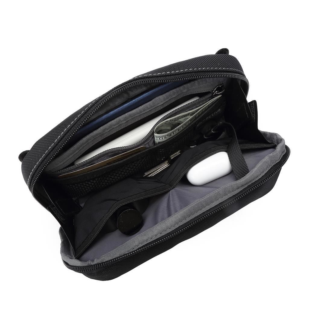 C-Active Erkek Askılı Bodybag Bel Çantası Oxford Kumaş 8739 Gri