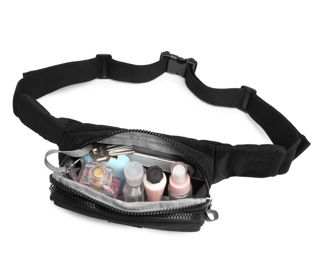 Smart Bags Bodybag Unisex Bel Çantası Krinkıl Kumaş 1154 Siyah