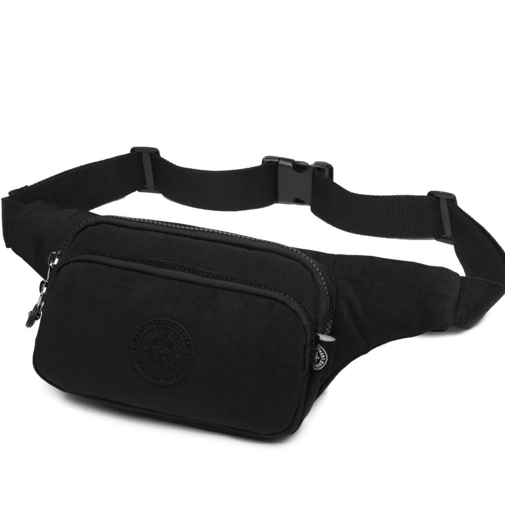 Smart Bags Bodybag Unisex Bel Çantası Krinkıl Kumaş 1154 Siyah