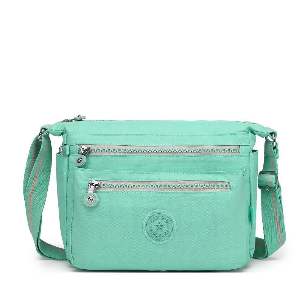 Krinkıl Kumaş Kadın Postacı Çantası Smart Bags 1238 A.Yeşil