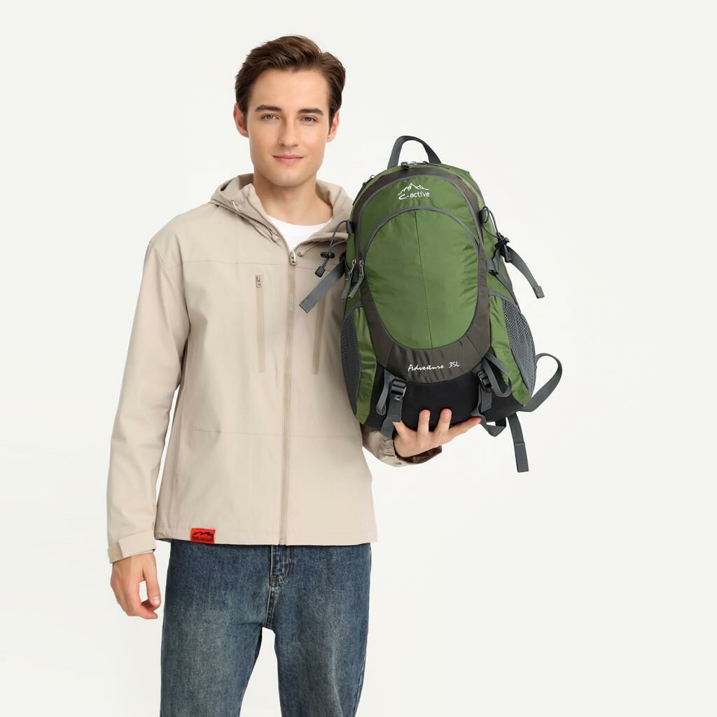 C-Active 35 Litre Kamp Seyahat Outdoor Dağcı Sırt Çantası 8690 Siyah/Gri