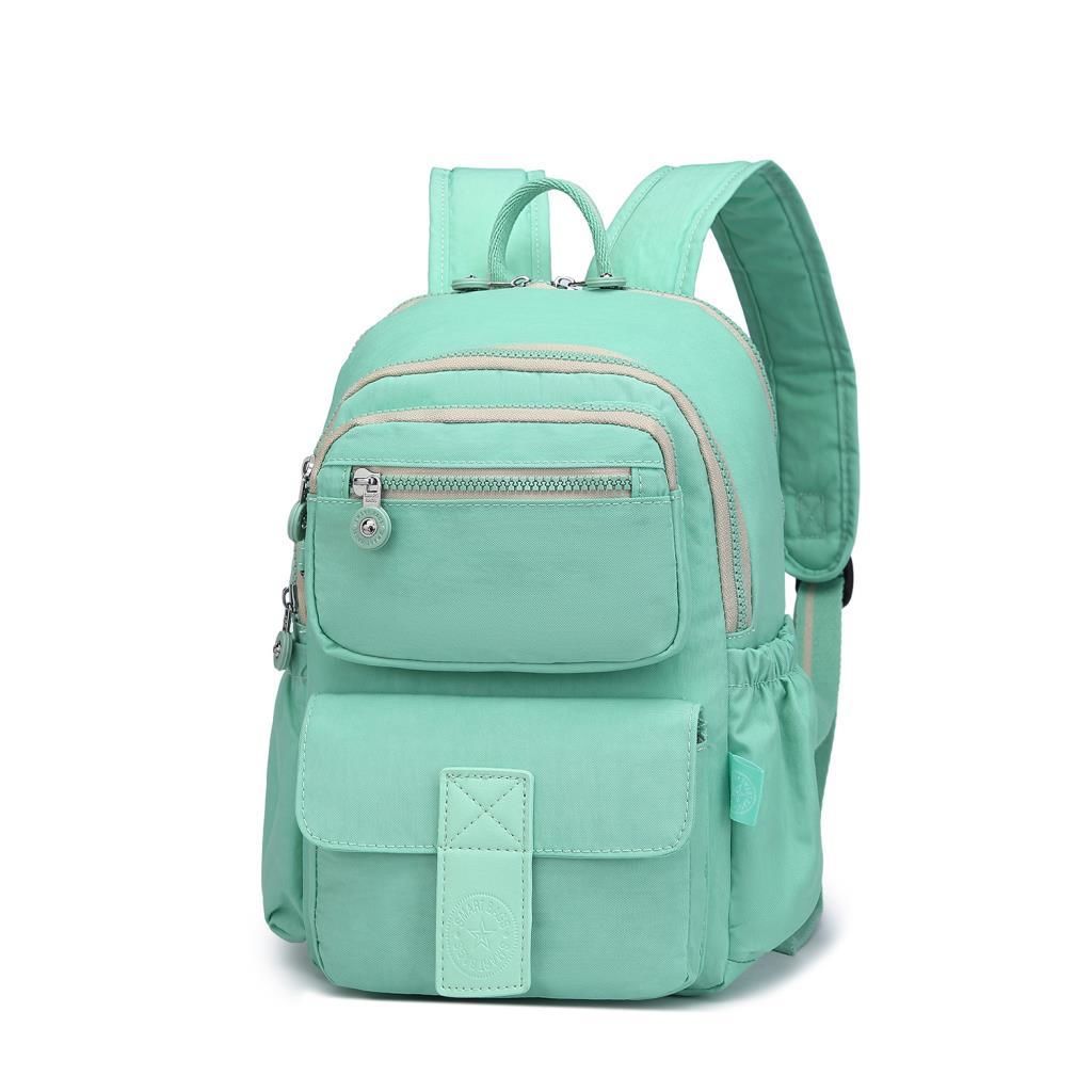 Smart Bags Kadın Sırt Çantası Küçük Boy Krinkıl Kumaş 3168 A.Yeşil