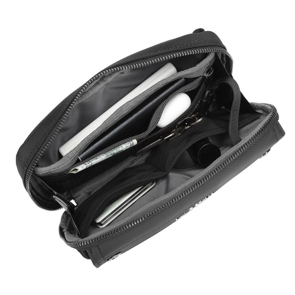 C-Active Erkek Askılı Bodybag Bel Çantası Oxford Kumaş 8738 Gri
