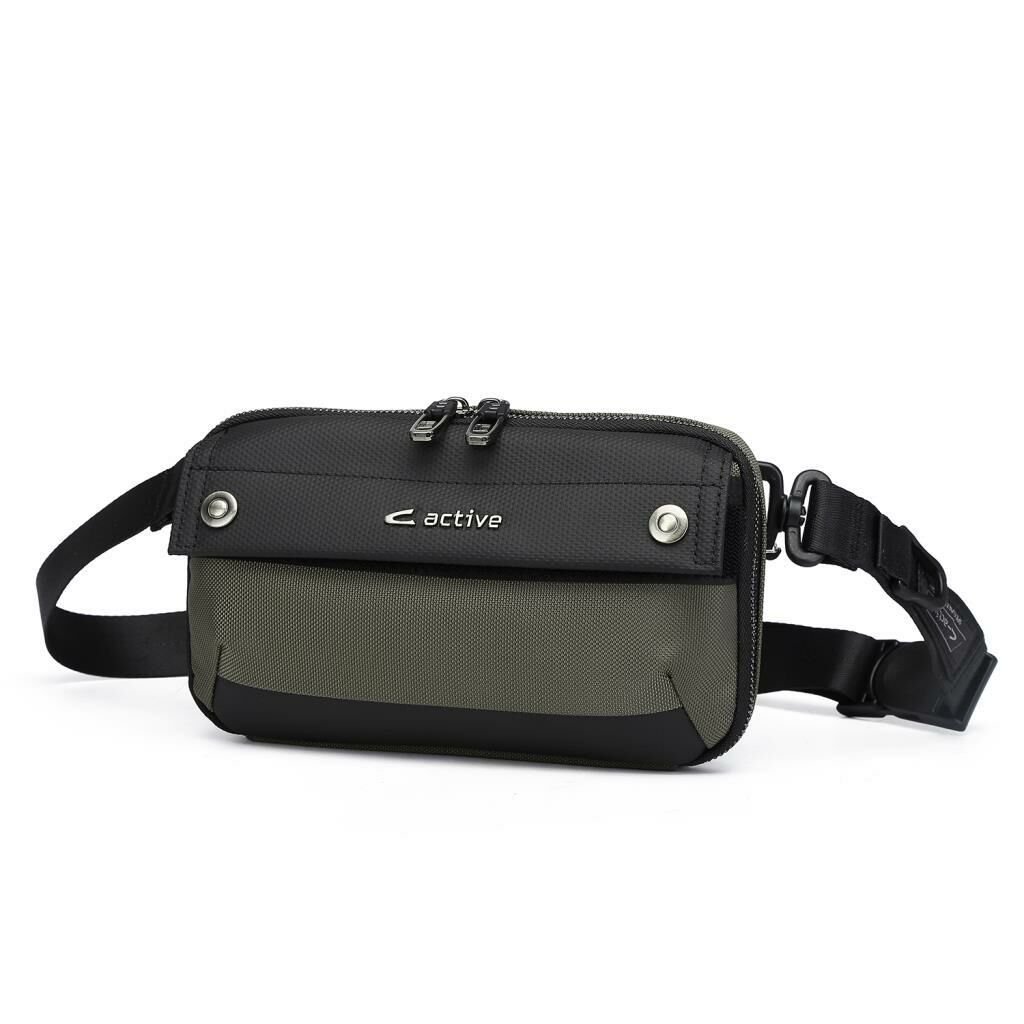 C-Active Erkek Askılı Bodybag Bel Çantası Oxford Kumaş 8738 Haki