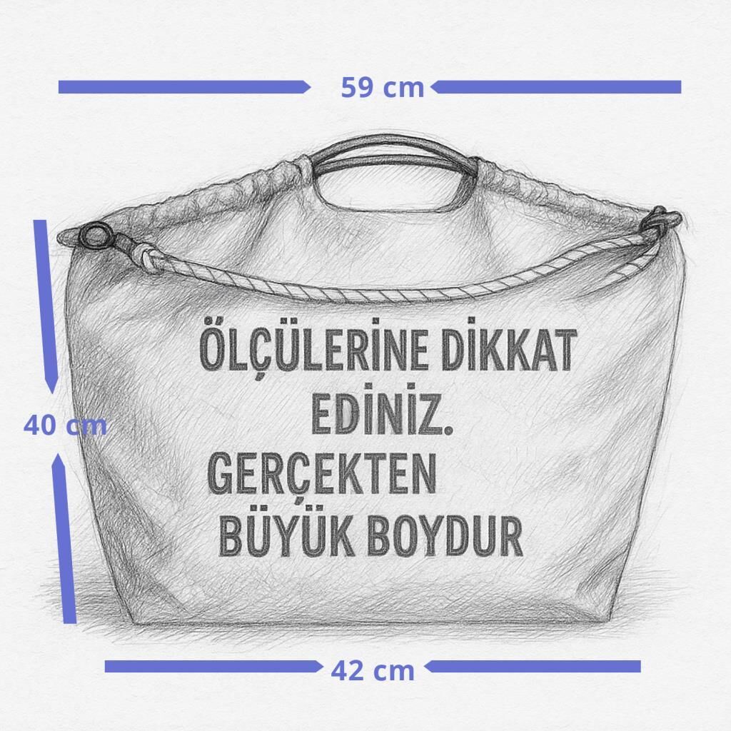 Büyük Boy Günlük veya Plaj Hafif Kadın Çanta 21-K Barcelona Siyah/Gri