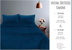 Meltem yatak örtüsü Tek Kişilik İndigo
