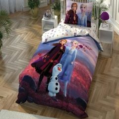 Taç Lisanslı Disney Frozen 2 Autumn  Tek Kişilik Nevresim Takımı