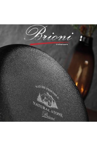 Brioni Royal Stone 7 Parça Antrasit & Bakır Taş Granit Tencere Seti